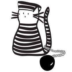 thestealthcat:  jailbird cat 