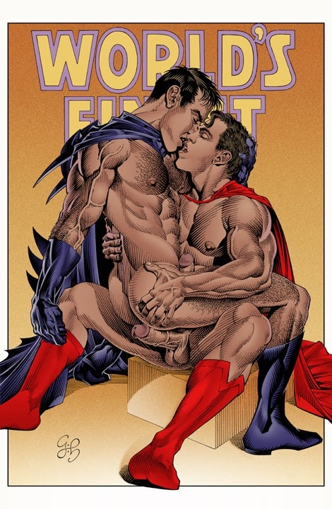 axxionman:  dalelazarov:  As it says on the page where I saw this image, “this is NOT a picture of Superman and Batman”.  ;)  By Craig Hamilton!  (via TumbleOn) 