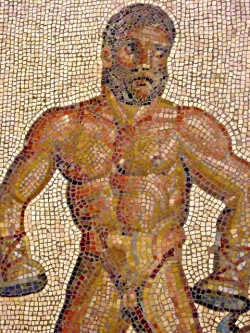 linearstream:  Mosaic Floor with a Boxing Scene Gallo-Roman from