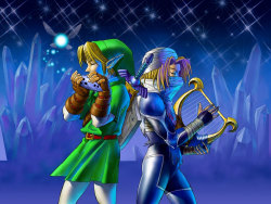 gameandgraphics:  Zelda: Ocarina of Time promotional art (Nintendo