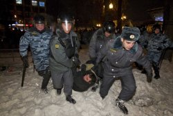 voicesofearth:  Russian police detained at least 100 people during