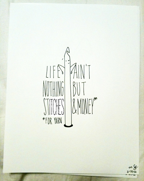 doublecrochets:  life ain’t nothing but stiches and money (*for yarn)  (via » obey crochet) 