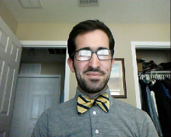 So I bought my first real bow tie today AND figured out how to