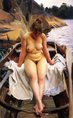 Anders Zorn, In Werner’s Rowboat, 1907