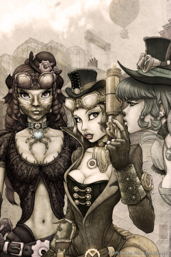 steampunkgirls:  Seedpunk, one of the Steampunk prints by DPI