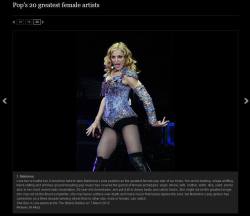 voldemar83:  Madonna has been named the greatest female artist