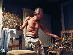 missfolly:  Lucien Freud, Working at Night, 2005 