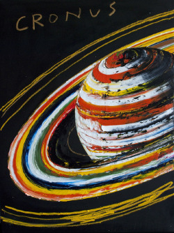 Erik Olson. Space. Saturn, 2011. Oil on panel, 48 x 36 inches.