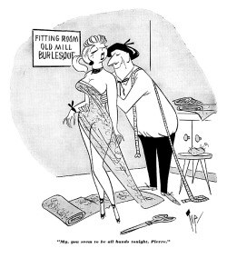   Burlesk cartoon by Bob “Tup” Tupper.. From the pages of