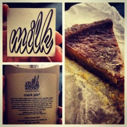 Momofuku Crack Pie, I’m dying. IT’S SO GOOD. 