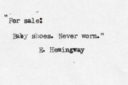  Ernest Hemingway once won a bet by crafting a six-word short