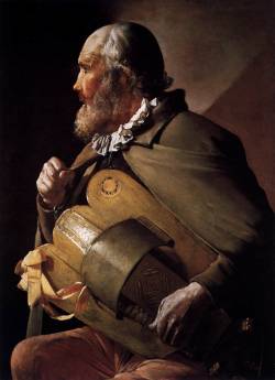 missfolly:  The Blind Hurdy-Gurdy Player, by Georges de La Tour 