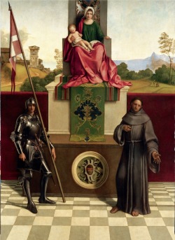  Giorgione - The Castelfranco Madonna, 1504-05. Oil on wood