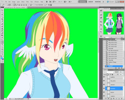 Trying a new way to color Dashie’s hair, looks pretty radical.