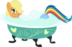 soveitdash:  [Applejack and Rainbow Dash take a bath by UP1TER]