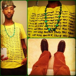 #OOTD 3/17/12 #stpattysday cords x pines x H&M #sneakerholics