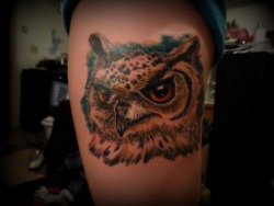 fuckyeahtattoos:  Michael Leger did this beautiful Great Horned