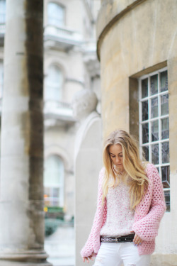I want a pink cardigan! I’d look like a marshmallow though