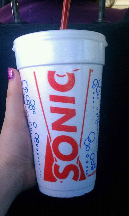 Eating at Sonic for the first time. Damn this place is great. I’m so glad we finally got one out here :D