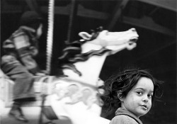  GYPSY GIRL AT THE CAROUSEL CONEY ISLAND Harold Feinstein 1949