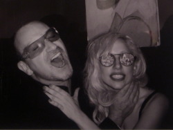 poplipps:  Lady Gaga and Bono by Mick Rock @LadyGaga  