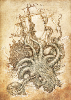 victoriousvocabulary: KRAKEN [noun] legendary sea monsters of