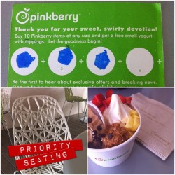 Frequent flyer✈…Lunch in DC was great today! #pinkberry😍😍