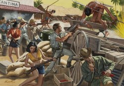 vitazur:  Mort Künstler (American b. 1931). Holding Them Off