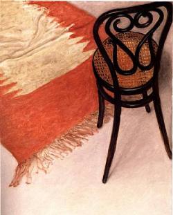 artaddictsanonymous:  Avigdor Arikha, Thonet Chair and Carpet,