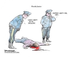 azspot:  Jeff Danziger: Trayvon Martin case, Stand Your Ground