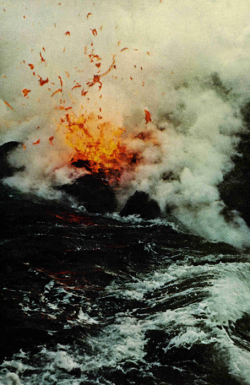 cratered:  Violent child of change, the island of Surtsey spews