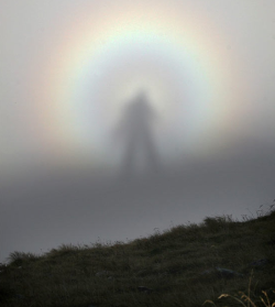 science:  The Brocken Spectre, here seen in Poland, is an optical