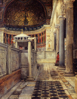 Sir Lawrence Alma-Tadema, Interior of the Church of San Clemente,