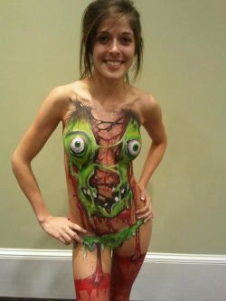 renaud-verdon:  (via Body Painting du jour – Zombie Girl ! | Ufunk.net) 