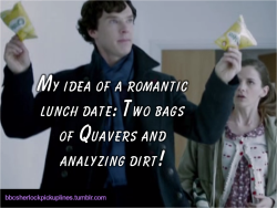 “My idea of a romantic lunch date: Two bags of Quavers