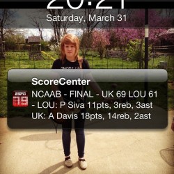 Woo! #UK #BBN #GoBigBlue #NCAATournament #Championship  (Taken