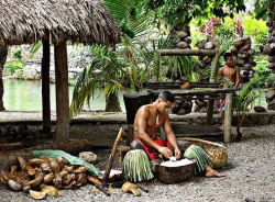 thatpacificlove: It’s traditional Samoa custom for men to prepare