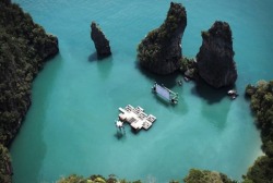 archiphile:  floating cinema by ole scheeren in yao noi thailand