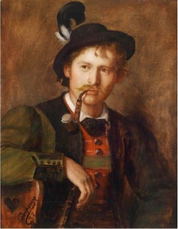poboh:  Portrait of a Young Man from Tyrol, 1897, Franz von Defregger.