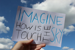   what the fuck does this say imagine how is touch the sky touch