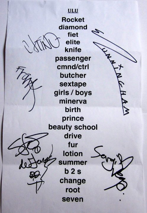 Signed deftones setlist