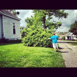 Dat bush….is now gone. @Matt_ThyHands #outdoors #spring