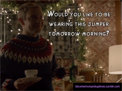 “Would you like to be wearing this jumper tomorrow morning?” Submitted by herbailiwick.