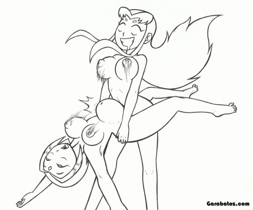 And another fictional love of mine, Starfire, with Raven and Blackfire