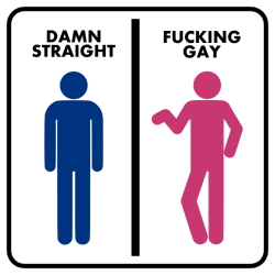homosigns:  Damn straight, fucking gay 