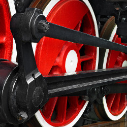 worldwiderails:  Steam-engine wheels (by Oleg Moiseyenko) 