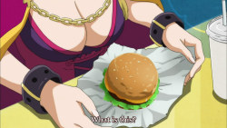  #anime #food #anime food #cheeseburger #with a side of