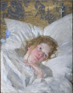 poboh:  Rose Petal, 1891, Giovanni Segantini (1858 - 1899) 