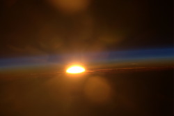 unknownskywalker:  Sunset from the ISS Sunset photographed by