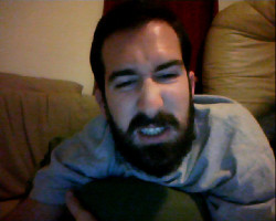 bored and fluffing out my beard because im goofy. herp a derp